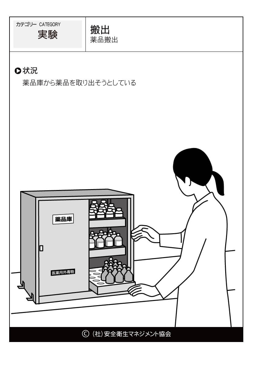 搬出 薬品搬出 実験 危険予知訓練 Kyt 無料イラストシート集 一社 安全衛生マネジメント協会